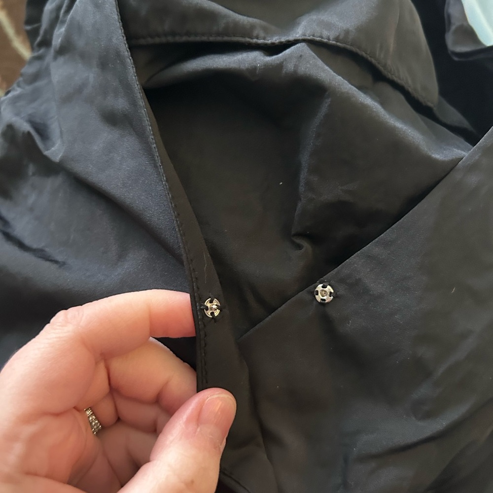 Zara Black Puff Sleeve Wrap Top with Pearl-Accent Belt - Picture 14 of 15